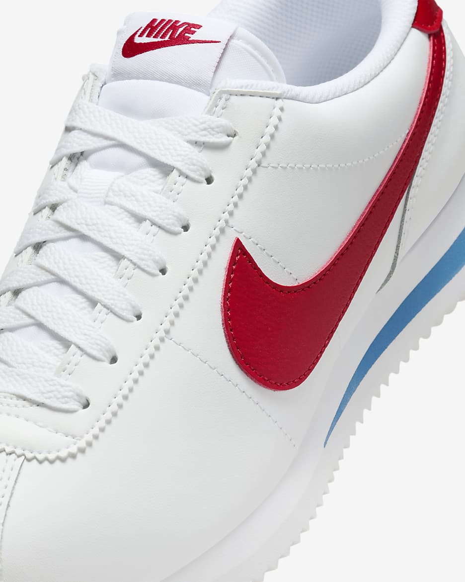 Nike cortez mujer blancas y rojas online